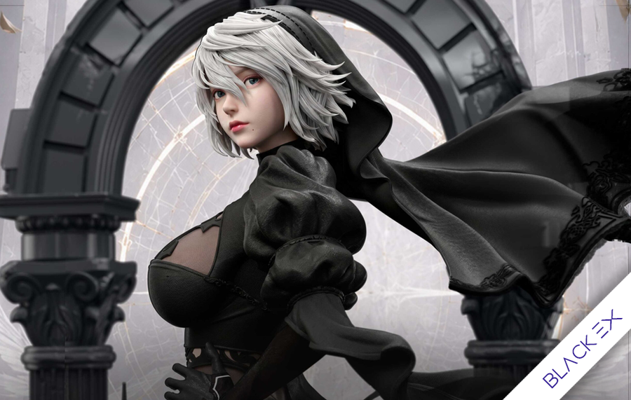 NieR:Automata - 2B Wedding Dress Ver. (Black EX) 1/4 Scale Statue