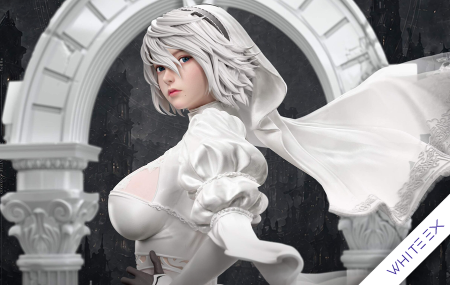 NieR:Automata - 2B Wedding Dress Ver. (White EX) 1/4 Scale Statue
