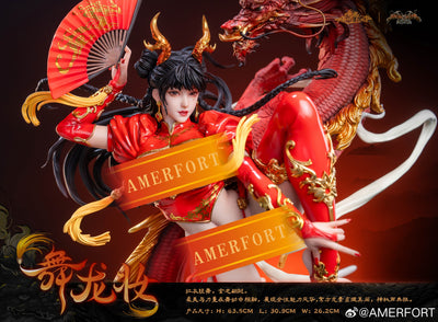 AmerFort Dark Dynasty Series - Dragon Dance 1/4 Scale Statue
