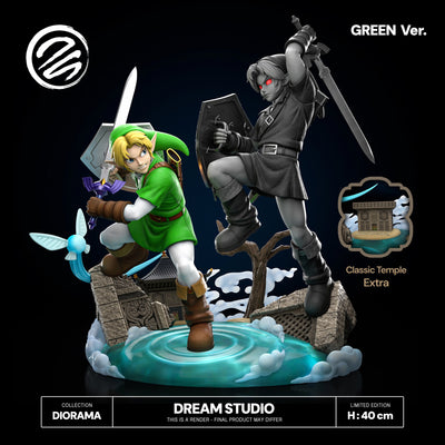Link vs. Dark Link (Green) 1/6 Scale Statue by Dream Studio