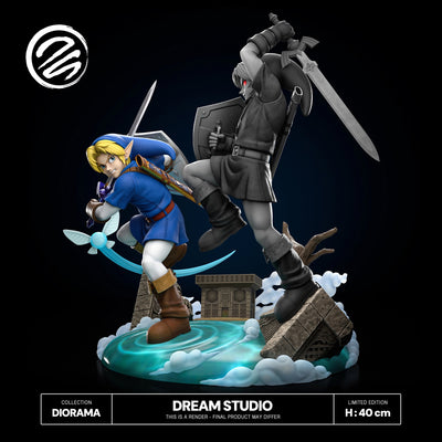 Link vs. Dark Link (Blue) 1/6 Scale Statue by Dream Studio