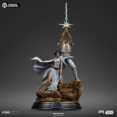 Luke & Leia Movie Poster Deluxe Art Scale 1/10