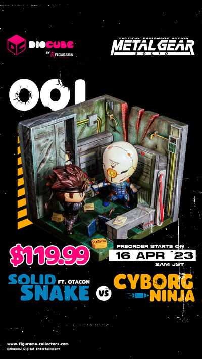 Metal Gear Solid - Solid Snake vs. Cyborg Ninja (Feat. Otacon) Diocube w/ Exclusive Pin