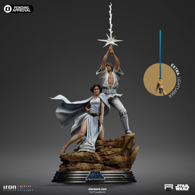 Luke & Leia Movie Poster Deluxe Art Scale 1/10