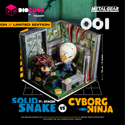 Metal Gear Solid - Solid Snake vs. Cyborg Ninja (Feat. Otacon) Diocube w/ Exclusive Pin