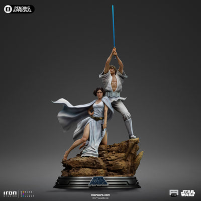 Luke & Leia Movie Poster Deluxe Art Scale 1/10