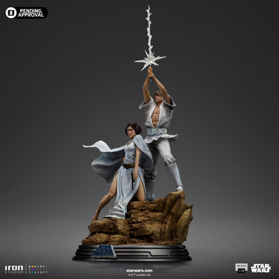 Luke & Leia Movie Poster Deluxe Art Scale 1/10