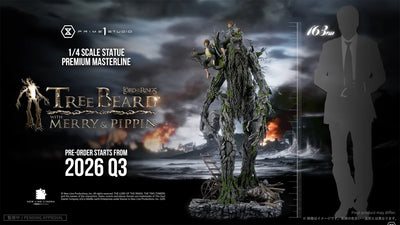 LOTR: The Two Towers - Treebeard w/ Merry & Pippen 1/4 Scale Statue