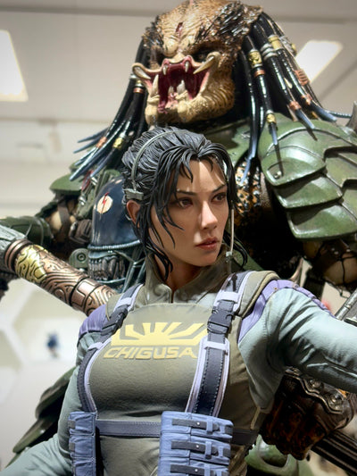 Aliens vs. Predator - Machiko & Broken Tusk Predator 1/4 Scale Statue