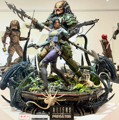 Aliens vs. Predator - Machiko & Broken Tusk Predator 1/4 Scale Statue
