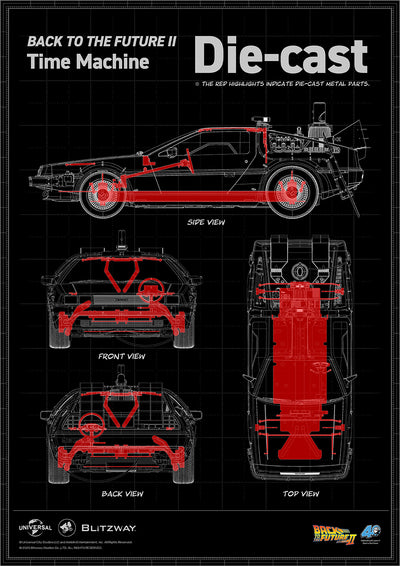 Back to the Future 2 - Time Machine (Bonus Version) 1/6 Scale Model Vehicle