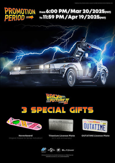 Back to the Future 2 - Time Machine (Bonus Version) 1/6 Scale Model Vehicle