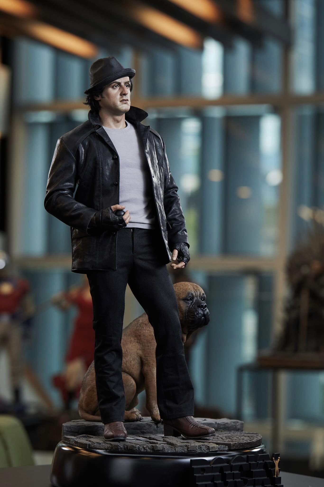 Rocky Leather Jacket Rocky Sylvester Stallone Black Jacket Rocky