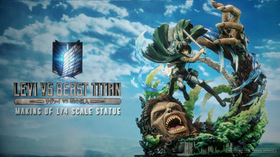 Attack on Titan - Levi vs. Beast Titan 1/4 Scale Statue