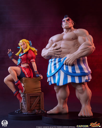Karin and E. Honda 1/10 Scale Statue Set