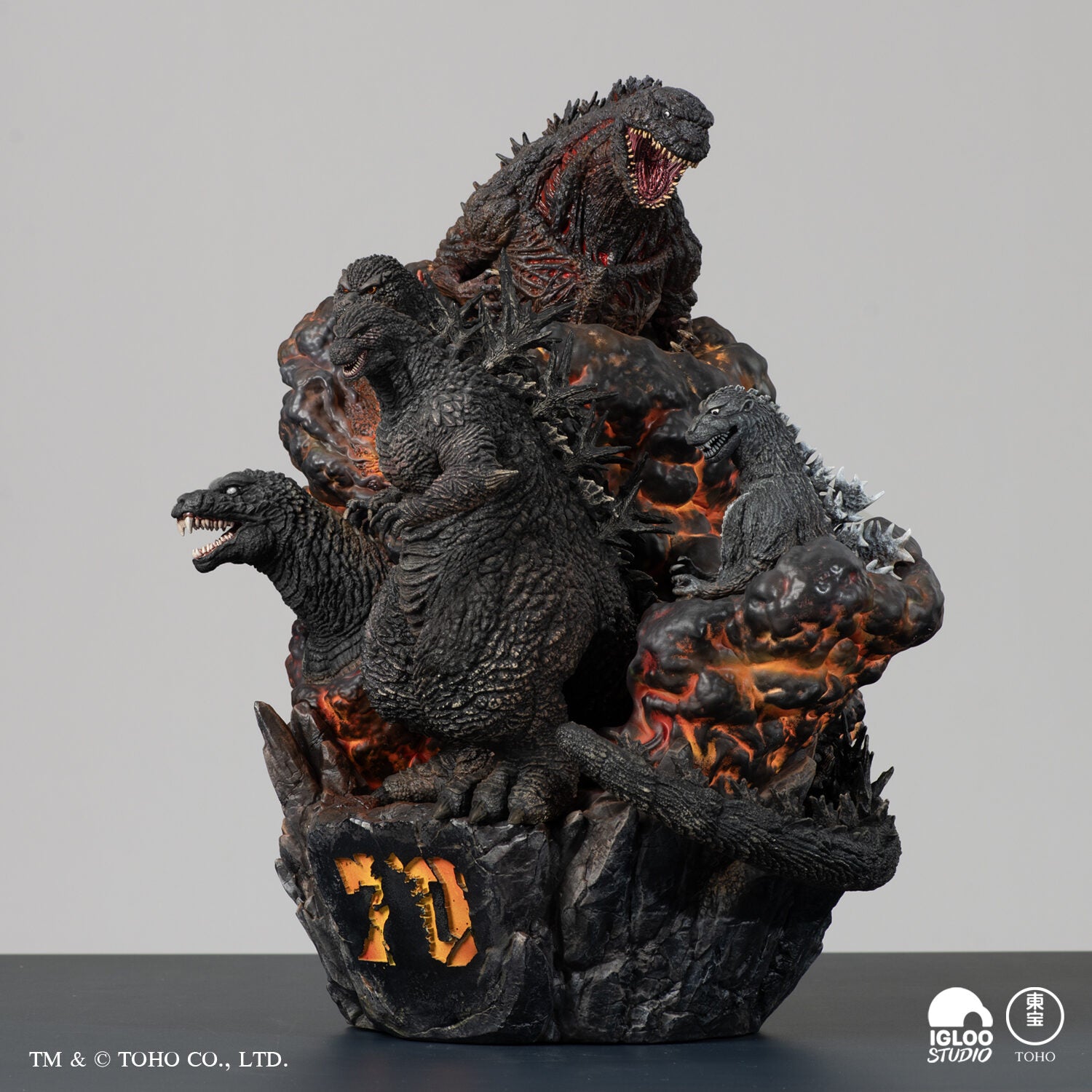 godzilla king of the monsters statue Godzilla Five Legacies (Color) Statue