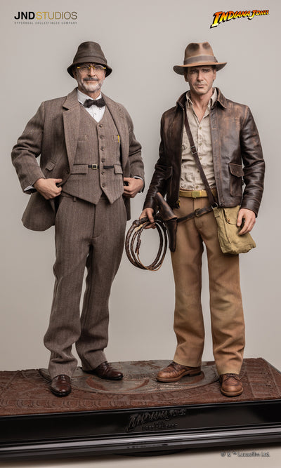 Indiana Jones and Henry Jones (Dual) 1/3 Scale Statue