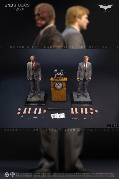 The Dark Knight (2008) - Two-Face & Harvey Dent (C Type) Kojun Works 1/6 Scale Figure Set