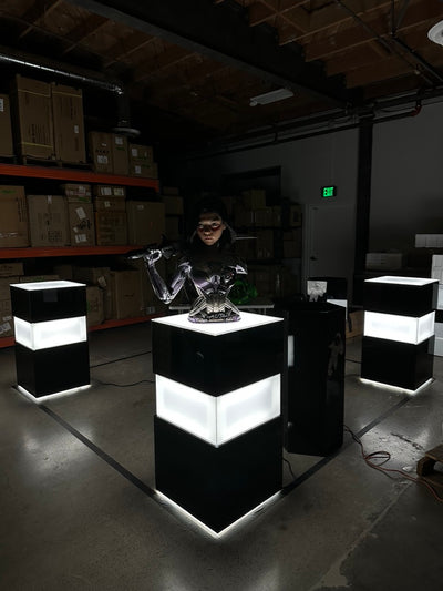 Black Light-Up Pedestal by DisplayStation