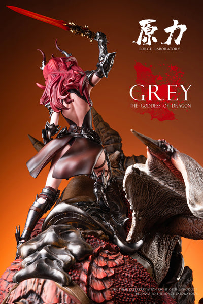 The Goddess of Dragon Grey Statue