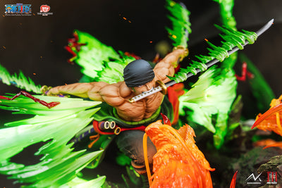 One Piece - Zoro vs. King (Illuminated) Statue
