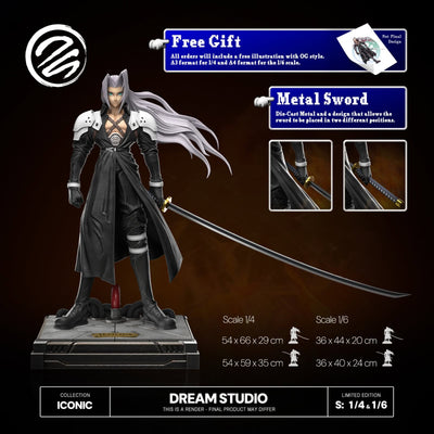 Final Fantasy VII - Sephiroth 1/4 Scale Statue by Dream Studio