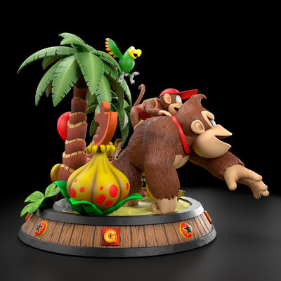 Donkey Kong and Diddy Kong Statue