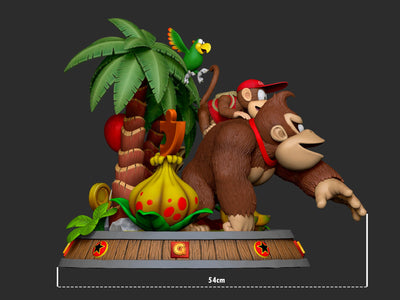 Donkey Kong and Diddy Kong Statue