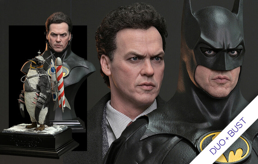 Batman Returns: Batman & Bruce Wayne With Bust 1/3 Scale Statue SET by JND Studios
