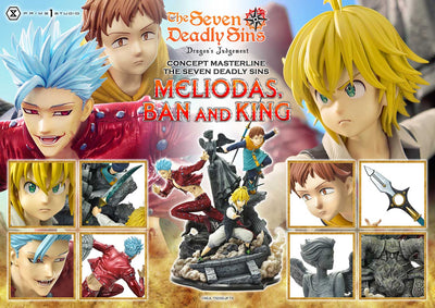 Seven Deadly Sins - Meliodas, Ban and King (Regular) 1/6 Scale Statue