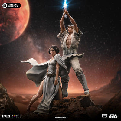 Luke & Leia Movie Poster Deluxe Art Scale 1/10