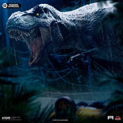T-Rex Attack Icons Statue