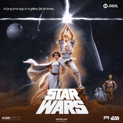 Luke & Leia Movie Poster Deluxe Art Scale 1/10
