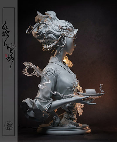 White Snake: Loves Tribulation (Grey Mold) Bust