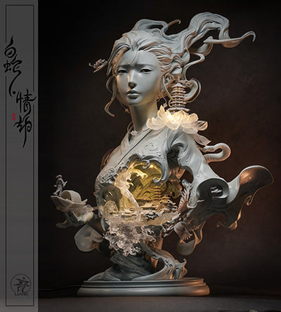 White Snake: Loves Tribulation (Grey Mold) Bust