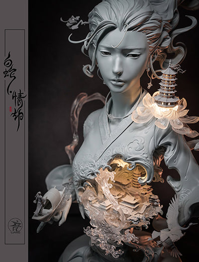 White Snake: Loves Tribulation (Grey Mold) Bust