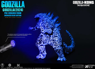 Godzilla x Kong: The New Empire - Godzilla Pre-Evolved Form (Energized Blue Ed.) Statue