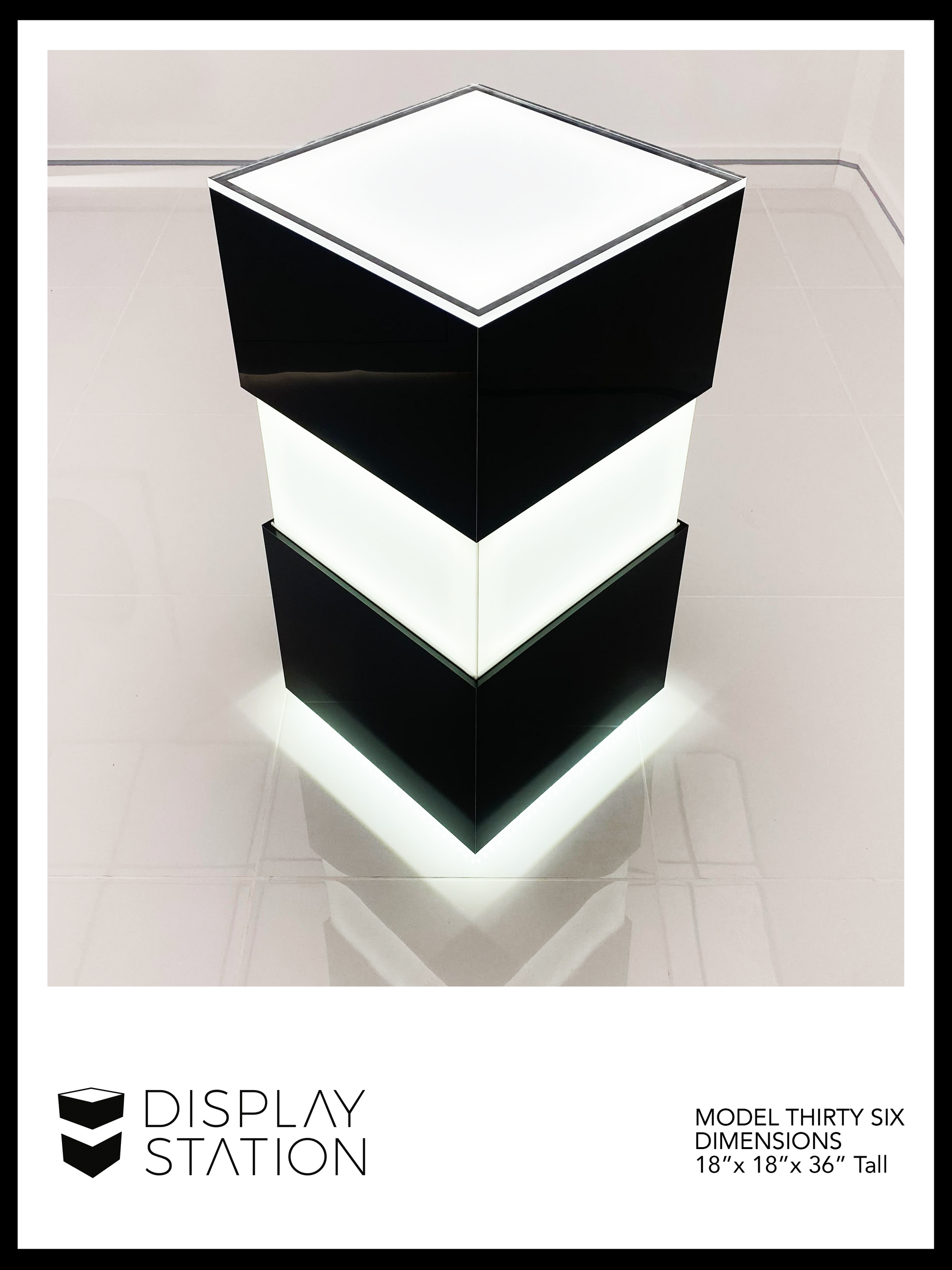 Black Light-Up Pedestal by DisplayStation - Spec Fiction Shop Black Light-Up Pedestal by DisplayStation - Spec Fiction Shop