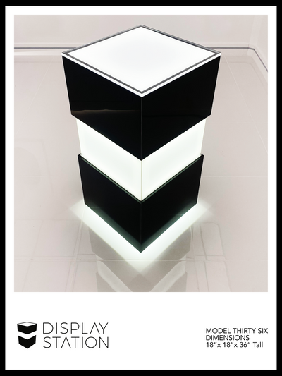 Black Light-Up Pedestal by DisplayStation