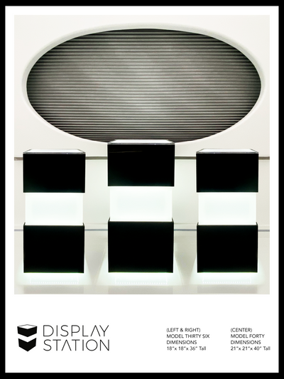 Black Light-Up Pedestal by DisplayStation