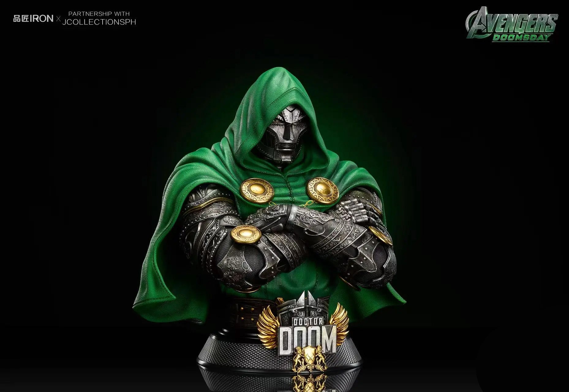 Doctor Doom Life-Size Bust by Pin Jiang Iron Studio