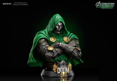 Doctor Doom Life-Size Bust by Pin Jiang Iron Studio