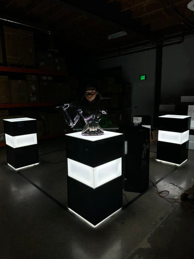 Black Light-Up Pedestal by DisplayStation