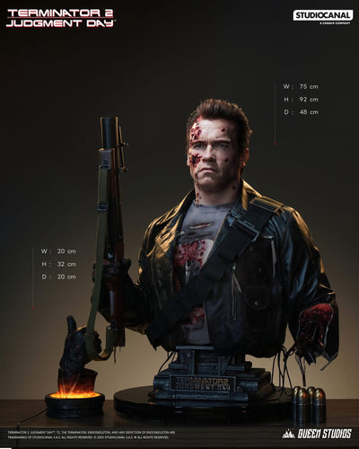 T-800 (Ver. 3) Battle Damaged (Mechanical) Life-Size Bust by Queen Studios