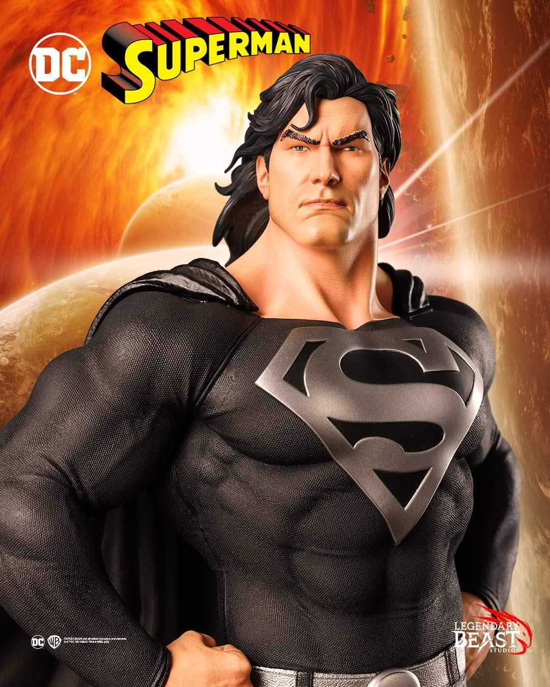 Henry Cavill's Superman dons the black suit for new 1:2 scale collectible  from Prime 1 Studio
