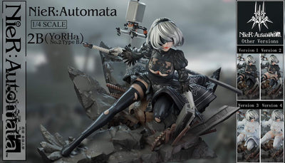 NieR: Automata - 2B (Black Damage) 1/4 Scale Statue