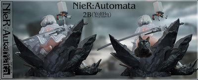 NieR: Automata - 2B (White Damage) 1/4 Scale Statue
