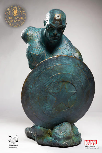 Captain America Life-Size Bronze Bust