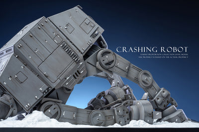 Hoth Crashing Robot (AT-AT) Statue by Force Laboratory