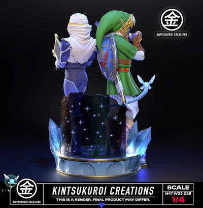The Legend of Zelda: The Ocarina of Time - Link & Sheik 1/4 Scale Statue by Kintsukuroi Creations